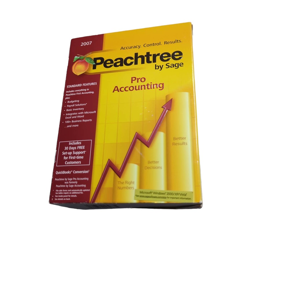 Peachtree Pro Accounting Software by Sage 2007 for Windows 2000/XP/Vista